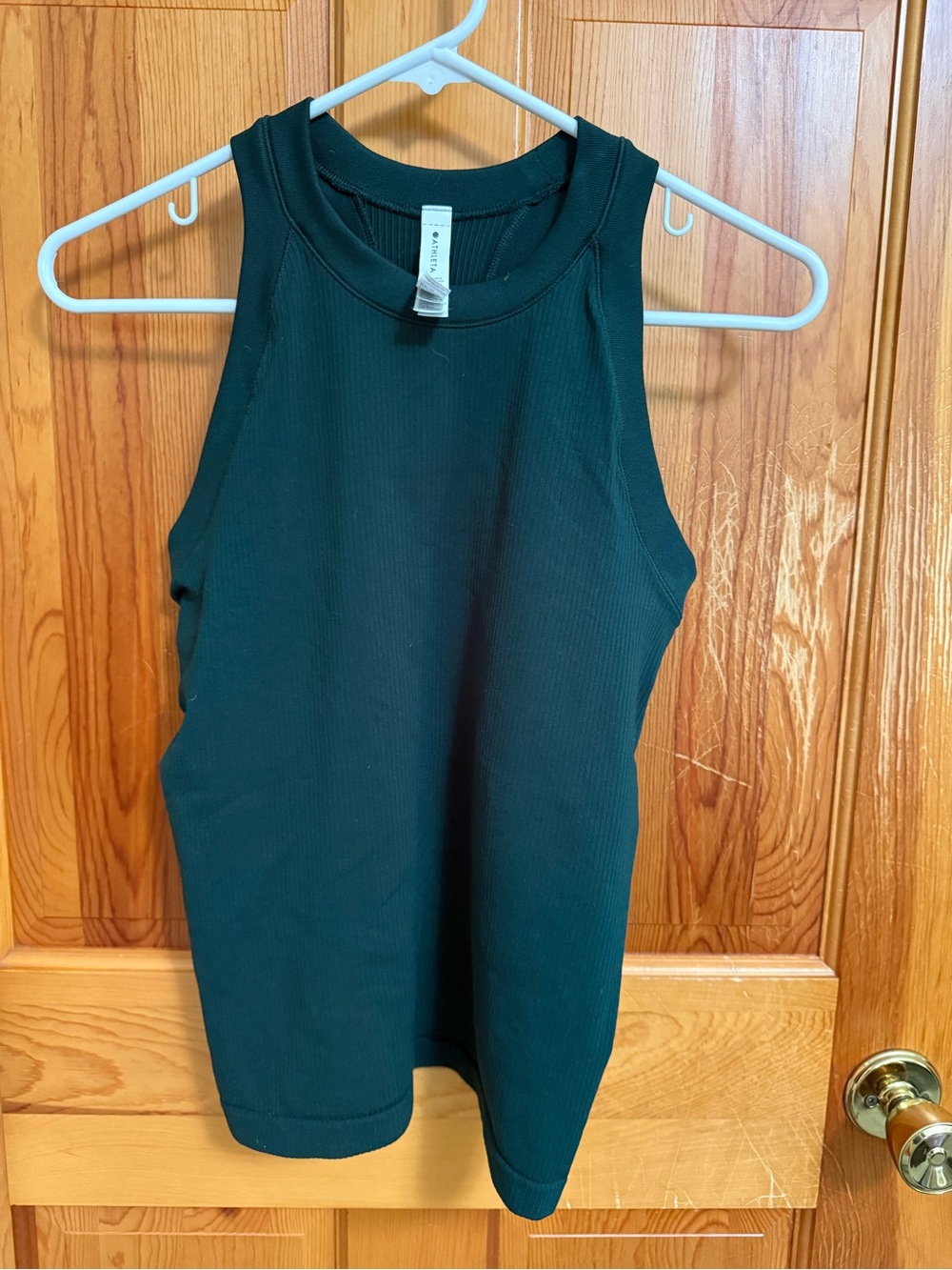 Athleta Ribbed Tank Top - Deep Green